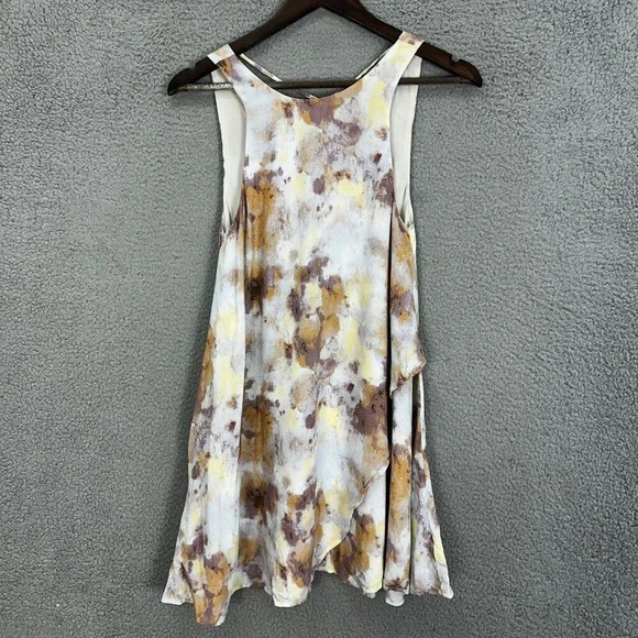 Anthropologie Silence + noise dress womens XS pink tie dye swing  tie artsy boho - Picture 1 of 8